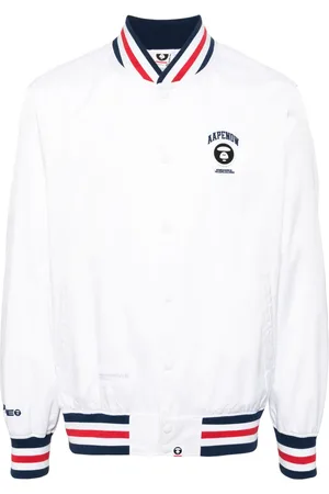 A Bathing Ape Stripe-trim bomber jacket
