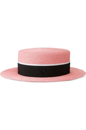 Le Mont St Michel Kiki logo-detail straw fedora