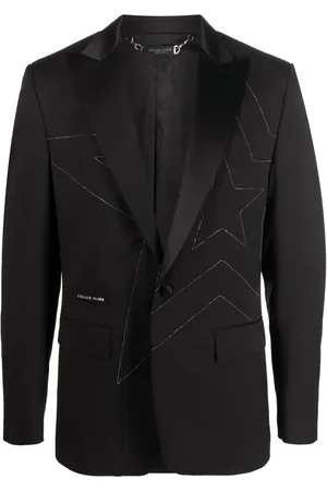 Philipp Plein Rhinestone star blazer