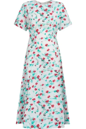 Marni Painterly-print cotton midi dress