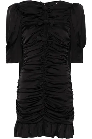ROTATE Ruffled satin mini dress