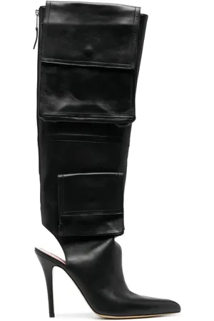 Natasha Zinko 115mm cargo leather boots