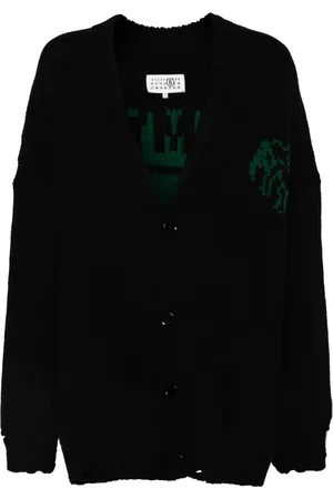 Maison Margiela Single stitch-logo cardigan