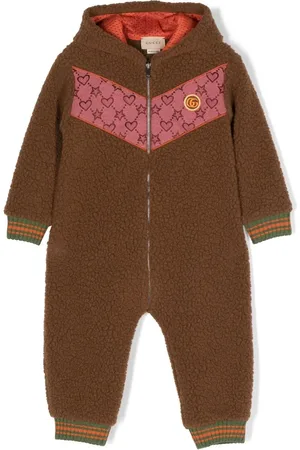 Gucci Faux fur hooded romper