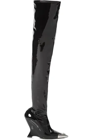Philipp Plein Patent-leather over-knee boots