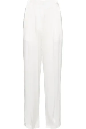 GENNY Wide-leg satin trousers