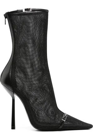 Saint Laurent 115mm Oxalis mesh pointed boots