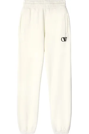 OFF-WHITE OW-print cotton track pants
