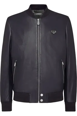 Philipp Plein Leather bomber jacket