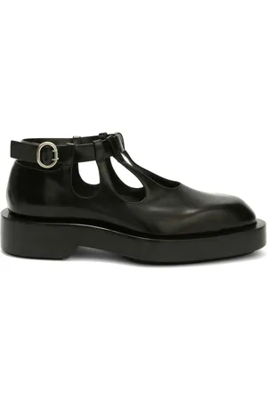 Jil Sander Buckled leather loafers