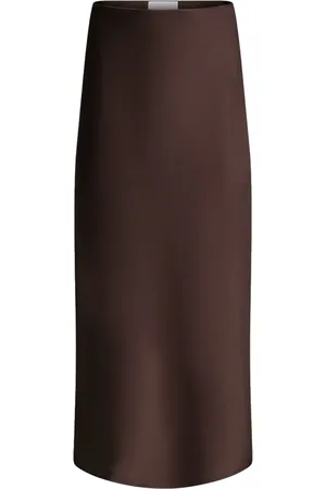 GALVAN Valletta satin midi skirt
