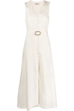 Twin-Set V-neck buttoned maxi dress