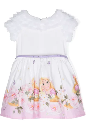 MONNALISA Rapunzel-print party dress