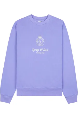 Sporty & Rich Crown-embroidered cotton sweatshirt
