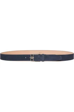 Bally Brett suede logo-buckle belt