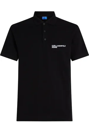 Karl Lagerfeld Logo-embroidered polo shirt