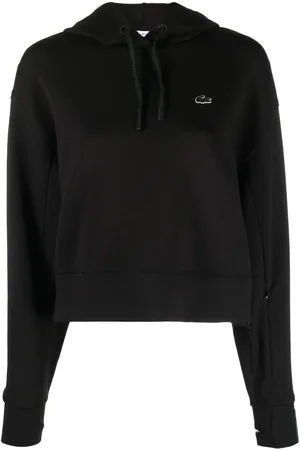 Lacoste Embroidered-logo thumb-slot hoodie