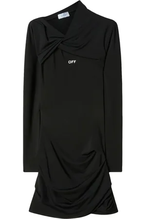 OFF-WHITE Off Stamp twist-detail minidress