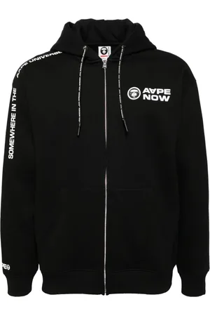 A Bathing Ape Logo patched hooded jacket
