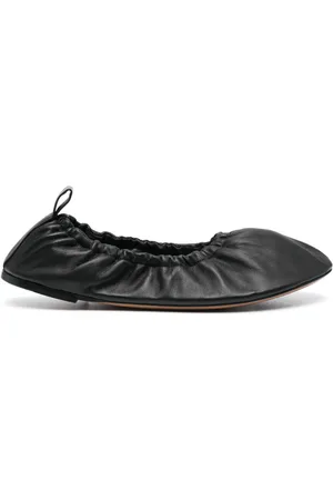 The Row Slip-on leather ballerina shoes