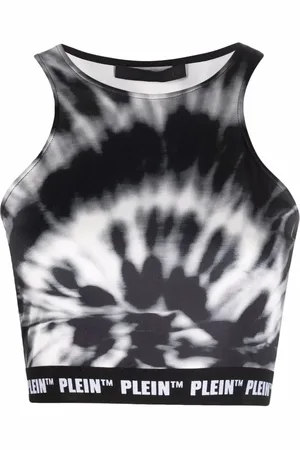 Philipp Plein Tie dye-print cropped top