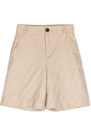 Fendi Jacquard FF logo cotton shorts