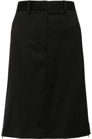 Helmut Lang Straight wool skirt