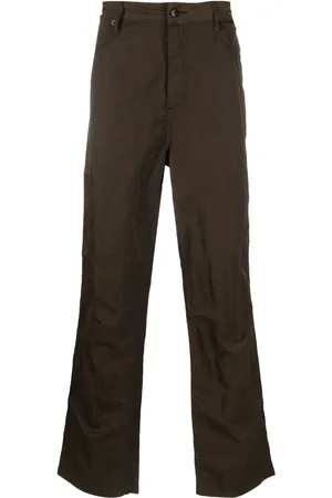 ECKHAUS LATTA Crinckled-finish straight-leg trousers