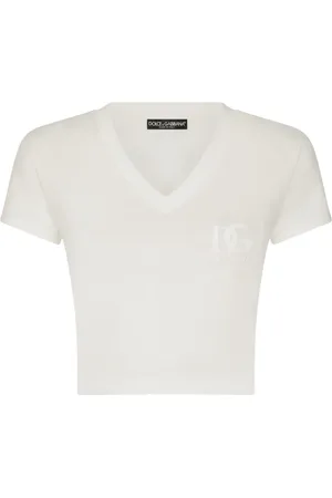 Dolce & Gabbana Logo-embroidered stretch-cotton T-shirt