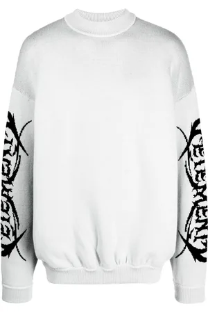 Vetements Logo-print merino wool jumper