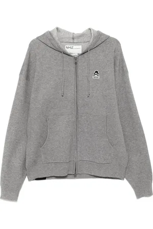 Izzue Logo patched hooded jacket
