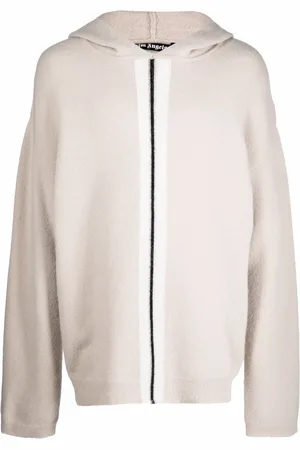 Palm Angels Striped knit hoodie