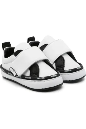 Moschino Logo-trim touch-strap sneakers