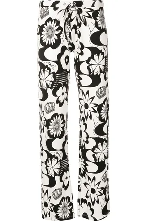 AMIR SLAMA Floral-print straight trousers