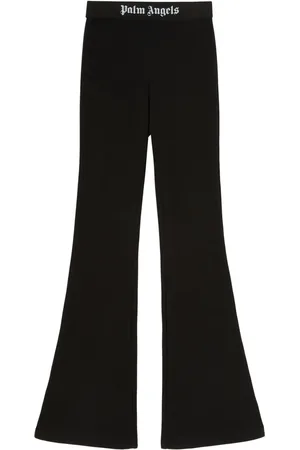 Palm Angels Logo-tape cotton flared leggings