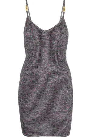 GCDS Open-back mini knitted dress