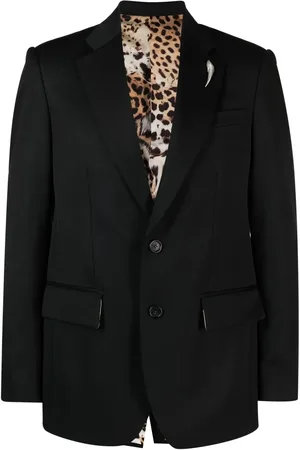 Roberto Cavalli Single-breasted wool jacket