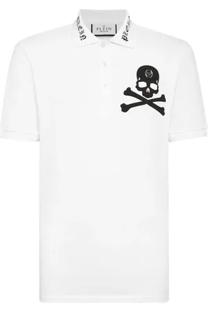 Philipp Plein Skull-print cotton polo shirt