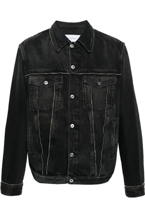 OFF-WHITE Zip-embellished denim jacket