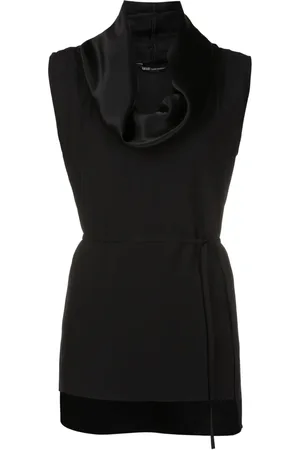 Uma Raquel Davidowicz Cowl-neck tie-waist blouse