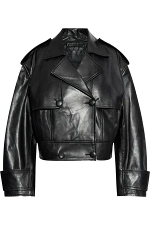 Stand Studio Cropped leather jacket
