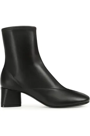 Sergio Rossi Sr Pilier leather ankle boots