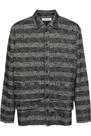 HENRIK VIBSKOV Ants check-pattern layered shirt