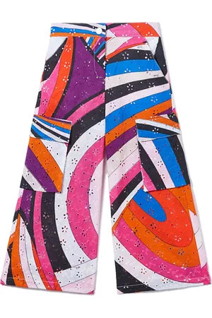 PUCCI Junior Iride-print trousers