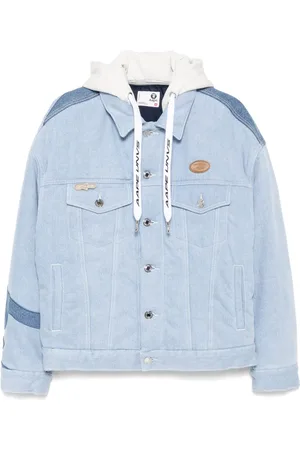 A Bathing Ape Logo patched denim jacket
