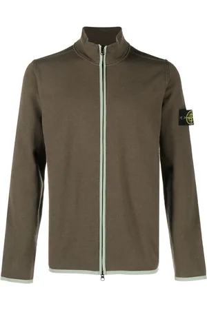 Stone Island Compass-motif zip-up sweatshirt