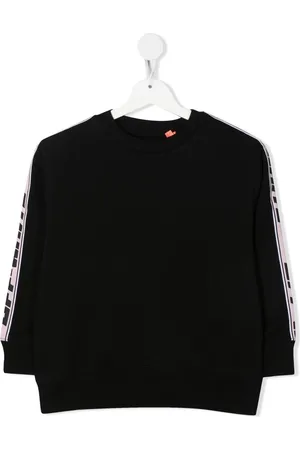 OFF-WHITE Logo-tape crew neck jumper