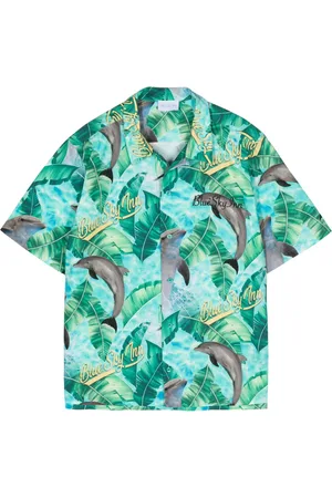 BLUE SKY INN Dolphin-print cotton shirt