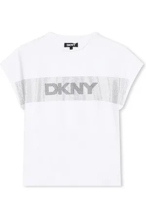 DKNY Crystal-embellished cotton T-shirt