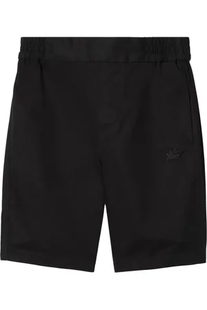 Burberry Equestrian Knight-embroidered cotton shorts